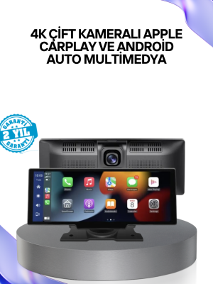 Renault Megane, Clio, Symbol, Captur, Toyota Corolla, Yaris, C-HR, Ford Focus, Fiesta Uyumlu Kablosuz CarPlay Multimedya 10.26” Dokunmatik Ekran