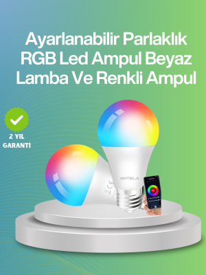 Uzaktan Kumandalı Akıllı LED Ampul, Enerji Tasarruflu