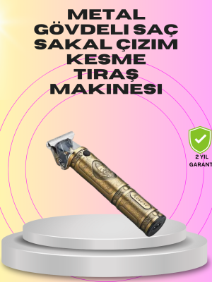 Güçlü Motorlu, 4 Kılavuz Taraklı Kompakt Saç Kesme Makinesi – Uzun Pil Ömürlü