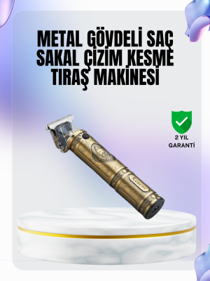 4 Kılavuz Taraklı Profesyonel Saç ve Sakal Kesme Makinesi