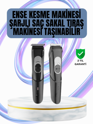 Ergonomik Tasarımlı, 3 Taraklı Profesyonel Şarjlı Saç Sakal Tıraş Makinesi