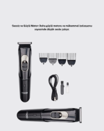 Taşınabilir Şarjlı Saç Sakal Tıraş Makinesi – 3 Taraklı, Sessiz ve Ergonomik - Görsel 5