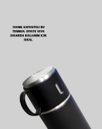 500 ml Isı Korumalı Çelik Termos ve Bardak Seti | Silikon Tabanlı, Şık ve Pratik - Görsel 3