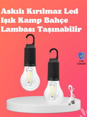 C Tipi Şarjlı Asılabilir Kamp Feneri