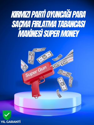 Dolar Boyutunda Kâğıt Atışı Yapan Pil ile Çalışan Oyuncak Tabanca