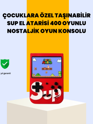 400 Oyunlu Taşınabilir Retro El Konsolu