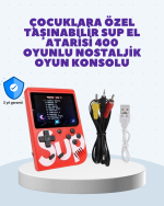 Şarjlı Taşınabilir El Oyun Konsolu 400 Oyun