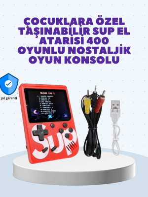 Şarjlı Taşınabilir El Oyun Konsolu 400 Oyun