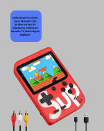 Şarjlı Taşınabilir El Oyun Konsolu 400 Oyun - Görsel 3