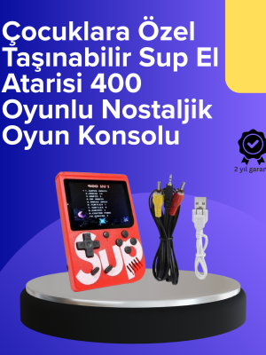 Çocuklar İçin 400 Retro Oyunlu Konsol