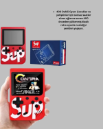 Çocuklar İçin 400 Retro Oyunlu Konsol - Görsel 5