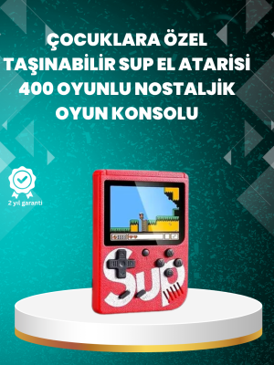 TV Çıkışlı Mini Retro El Konsolu 400 Oyunlu