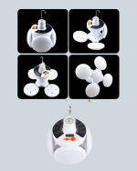 Güneş Paneliyle Şarj Olan Katlanabilir LED Çadır Lambası – 5 Kademeli Aydınlatma - Görsel 5