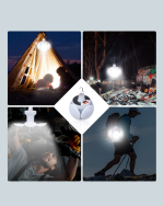 Çok Amaçlı Katlanabilir Güneş Enerjili Kamp Lambası – Masa Üstü ve Asılabilir Kullanım - Görsel 3