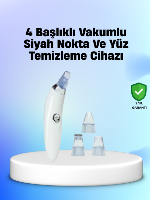 Vakum Teknolojili Siyah Nokta Temizleyici Cihaz – 4 Farklı Başlık ve Derinlemesine Gözenek Temizliği