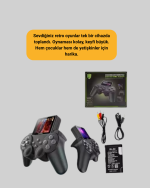 Çocuklar ve Yetişkinler İçin Uygun 500 Oyunlu Taşınabilir Mini Retro El Konsolu - Görsel 2