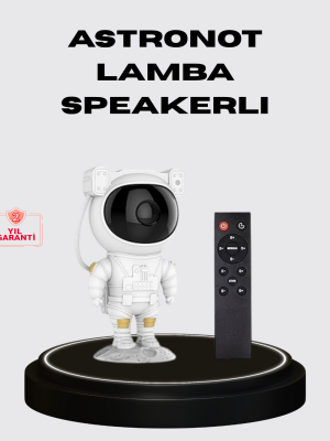 8 Efektli Astronot Galaxy Projektör Uzaktan Kumandalı LED Gece Lambası