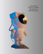 8 Efektli Astronot Galaxy Projektör Uzaktan Kumandalı LED Gece Lambası - Görsel 2