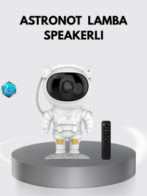 Astronot Şekilli Galaxy Projeksiyon Lambası Nebula Efektli Dekoratif Lamba