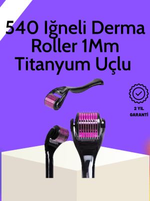 Evde Güvenli Kullanım İçin Titanyum Derma Roller – Siyah Saplı
