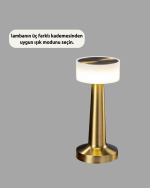 Şarj Edilebilir LED Masa Lambası – USB Girişli, Metal Yapı - Görsel 4