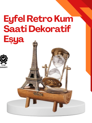 Masa Üstü Ahşap Kum Saati – Dekoratif, Dayanıklı ve Şık