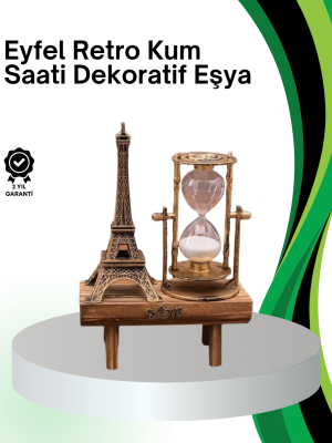 Dekoratif Kum Saati – Ahşap Malzeme, Hediyelik Masa Aksesuarı