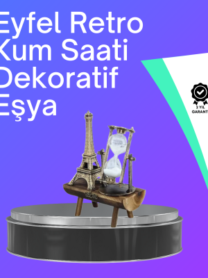 Klasik Tasarımlı Ahşap Kum Saati – Ev ve Ofis İçin Masaüstü Aksesuarı