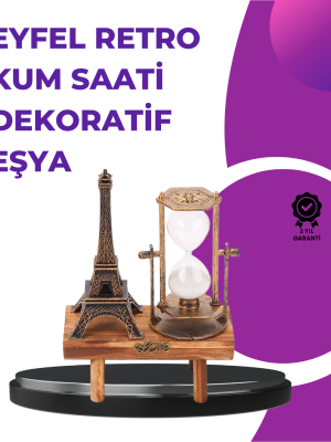 Ev, Ofis ve Kafeler İçin Retro Ahşap Kum Saati Dekorasyonu