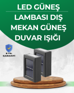 Şeffaf Abajurlu Duvar Tipi Solar Işık