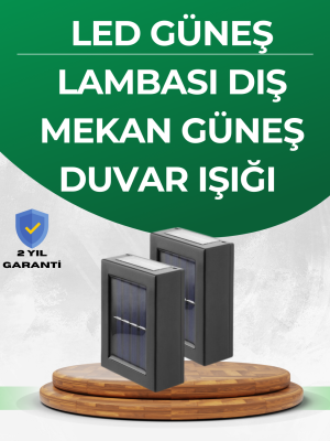 Şeffaf Abajurlu Duvar Tipi Solar Işık