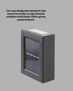 Şeffaf Abajurlu Duvar Tipi Solar Işık - Görsel 4