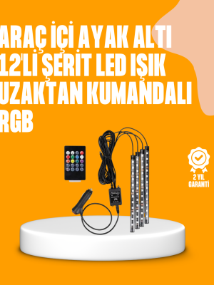 4 Parça RGB LED Araç İçi Aydınlatma Sistemi