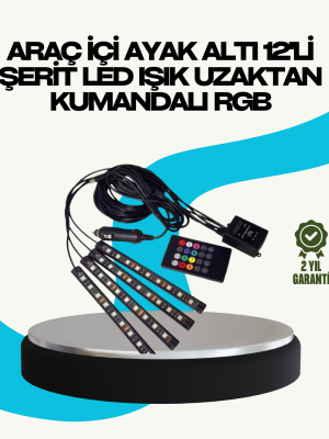 RGB Geçişli 4 Parça Araç İçi Aydınlatma