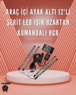 12V LED Işık Seti – Kumandalı ve Renk Ayarlı