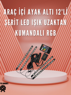 12V LED Işık Seti – Kumandalı ve Renk Ayarlı