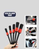 5 Boy Fırçalı Araba Temizlik Seti-Derin Temizlik Sağlayan Yumuşak Fırçalar - Görsel 2