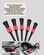 5 Boy Fırçalı Araba Temizlik Seti-Derin Temizlik Sağlayan Yumuşak Fırçalar - Görsel 5