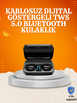 1800 mAh Güçlü Şarj Kutusu ile Bluetooth Kulaklık Seti