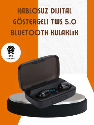 Bluetooth V5.0 Parmak Dokunmatik Kontrol Kablosuz Kulaklık Şarj Kutulu Model
