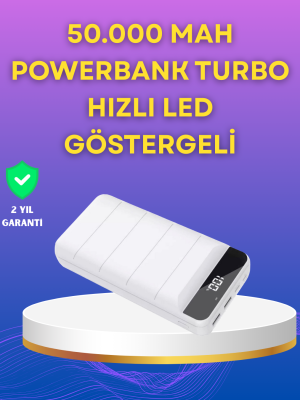 Lightning ve Type-C Girişli 50000mAh Powerbank