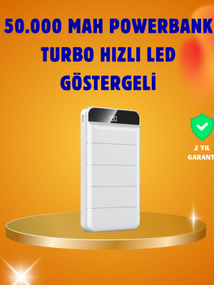 50000mAh LED Göstergeli Taşınabilir Şarj Cihazı
