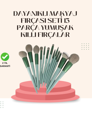 Göz Farı Allık Fondöten İçin Uygun 13'lü Makyaj Fırçası Seti Kompakt Tasarım