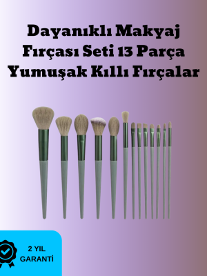 Toz ve Krem Ürünler İçin Güçlü Tutucu Yumuşak Kıllı Makyaj Fırça Takımı 13 Parça