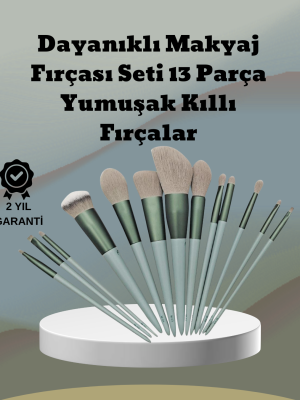 umuşak Kıllı Estetik Tasarımlı 13'lü Makyaj Fırçası Seti Günlük ve Profesyonel Kullanım