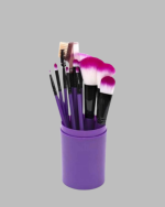 Ergonomik Saplı Fiber Kıllı 12'li Makyaj Fırça Takımı Göz ve Ten Makyajı İçin Uygun - Görsel 4