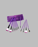 Ergonomik Saplı Fiber Kıllı 12'li Makyaj Fırça Takımı Göz ve Ten Makyajı İçin Uygun - Görsel 3