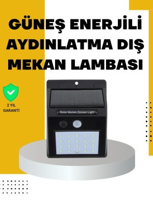 144 LED'li Geniş Aydınlatma Alanına Sahip Güneş Enerjili Güvenlik Lambası