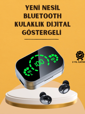 LED Ekranlı Kablosuz Kulaklık – Gürültü Önleyici Mikrofon ve Dokunmatik Özellikli