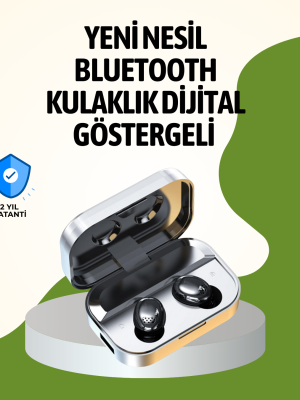 Gerçek Kablosuz Kulaklık – Bluetooth 5.0, Şarj Kutulu, Parmak İzi Kontrollü
